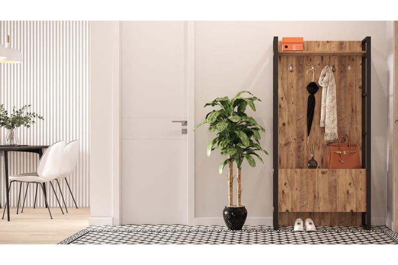 Hardyng Hallmöbelset 34x90 cm Dobbel Venstre - Natur - Møbler - Gangmøbler - Møbelsett til gang & entre