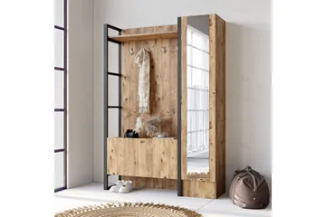 Hardyng Hallmöbelset 34x90 cm Høyre - Natur - Møbler - Gangmøbler - Møbelsett til gang & entre