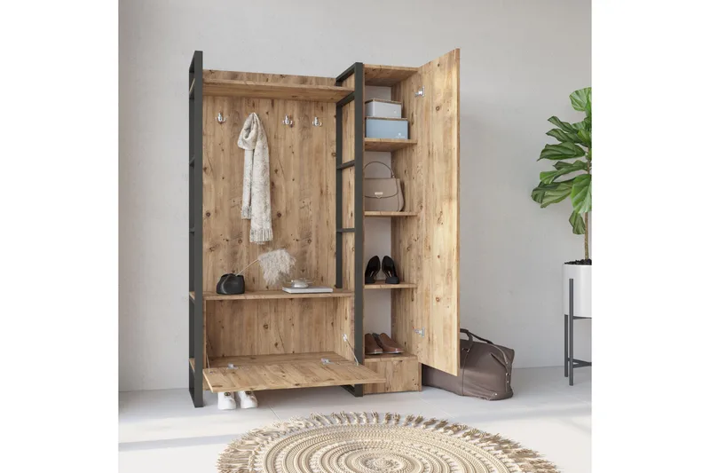 Hardyng Hallmöbelset 34x90 cm Høyre - Natur - Møbler - Gangmøbler - Møbelsett til gang & entre