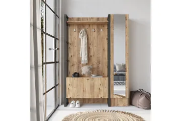 Hardyng Hallmöbelset 34x90 cm Høyre - Natur - Møbler - Gangmøbler - Møbelsett til gang & entre