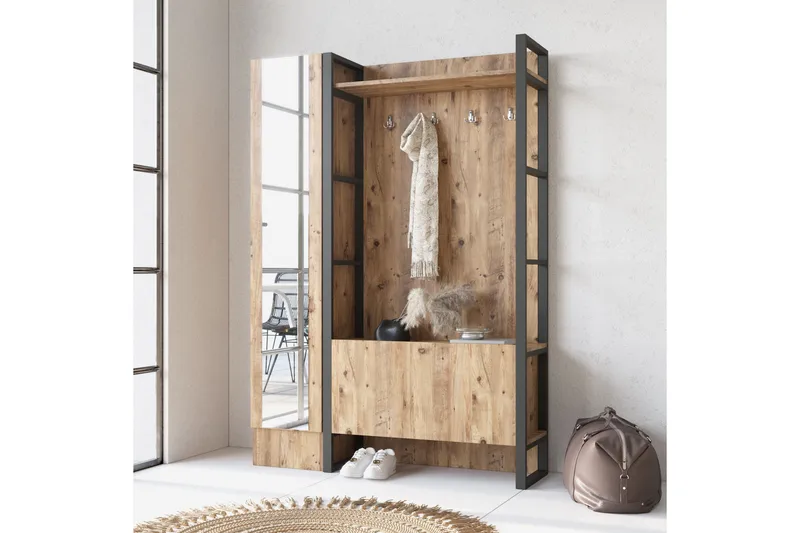 Hardyng Hallmöbelset 34x90 cm Venstre - Natur - Møbler - Gangmøbler - Møbelsett til gang & entre