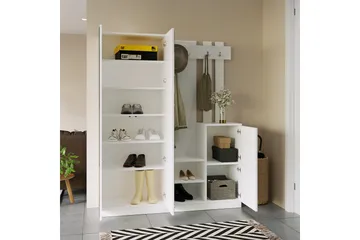 Hialeh Gangmøbelsett 38x147 cm - Hvit - Møbler - Gangmøbler - Møbelsett til gang & entre