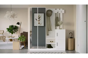 Hialeh Gangmøbelsett 38x147 cm - Hvit - Møbler - Gangmøbler - M øbelsett til gang & entre