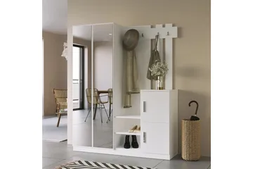 Hialeh Gangmøbelsett 38x147 cm - Hvit - Møbler - Gangmøbler - Møbelsett til gang & entre