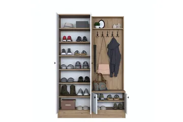 Hooda Gangmøbelsett Brun/Hvit - Hanah Home - Møbler - Gangmøbler - Møbelsett til gang & entre