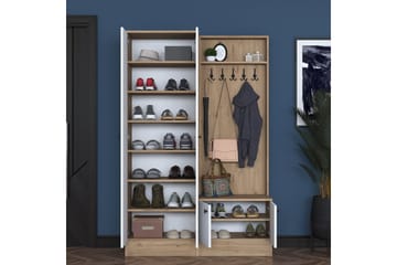 Hooda Gangmøbelsett Brun/Hvit - Hanah Home - Møbler - Gangmøbler - Møbelsett til gang & entre