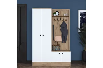 Hooda Gangmøbelsett Brun/Hvit - Hanah Home - Møbler - Gangmøbler - Møbelsett til gang & entre