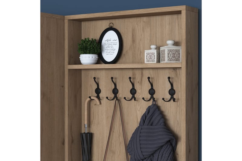 Hooda Gangmøbelsett Brun/Hvit - Hanah Home - Møbler - Gangmøbler - Møbelsett til gang & entre