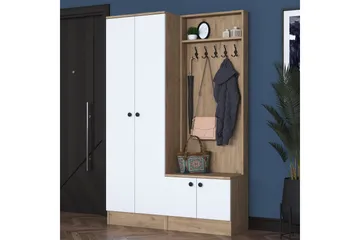 Hooda Gangmøbelsett Brun/Hvit - Hanah Home - Møbler - Gangmøbler - Møbelsett til gang & entre