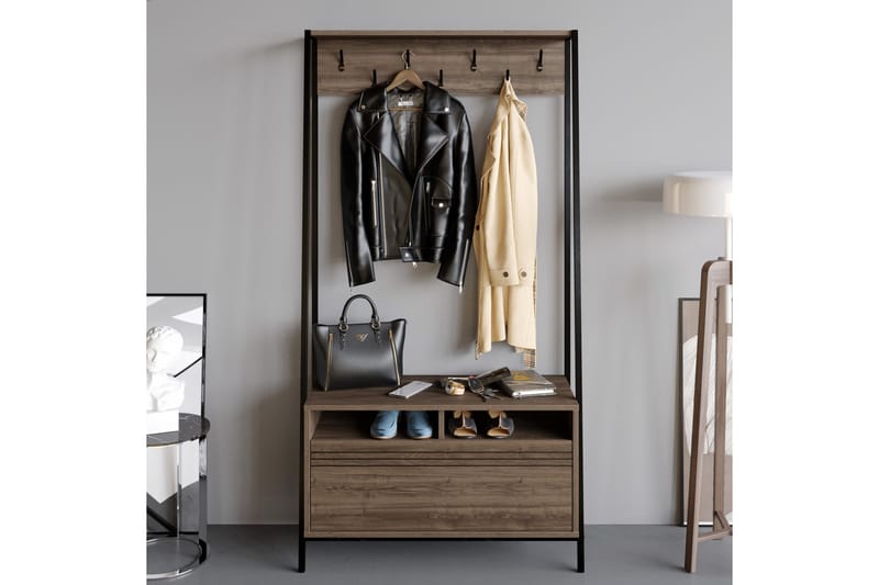 Imoveis Gangmøbelsett 30 cm - Mørkebrun/Svart - Møbler - Gangmøbler - Møbelsett til gang & entre