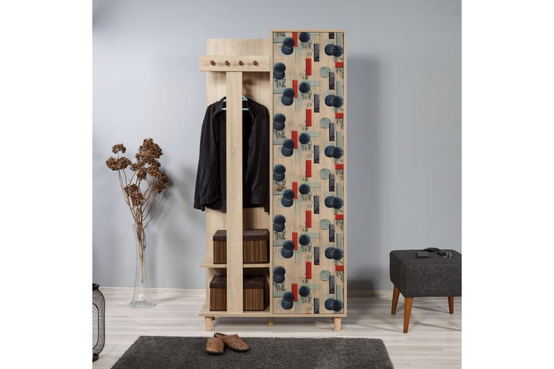 Klesskap Gillberga 90 cm - Brun - Møbler - Gangmøbler - Møbelsett til gang & entre