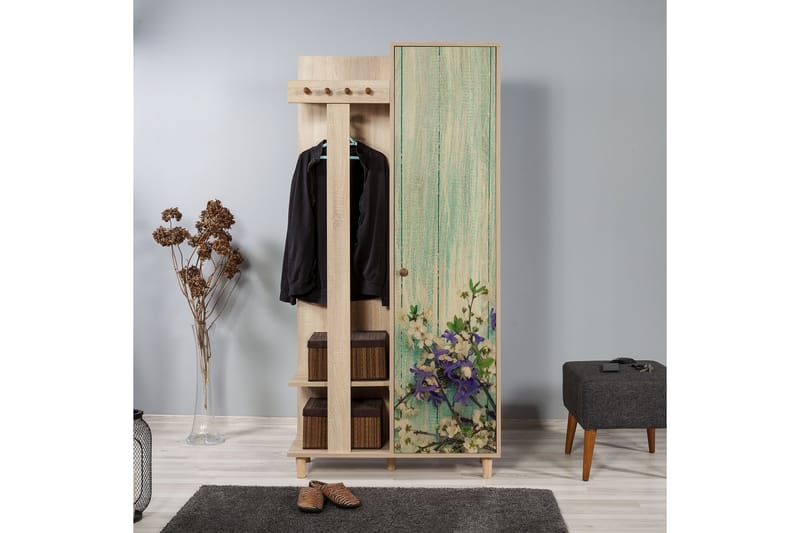 Klesskap Gillberga 90 cm - Brun - Møbler - Gangm�øbler - Møbelsett til gang & entre