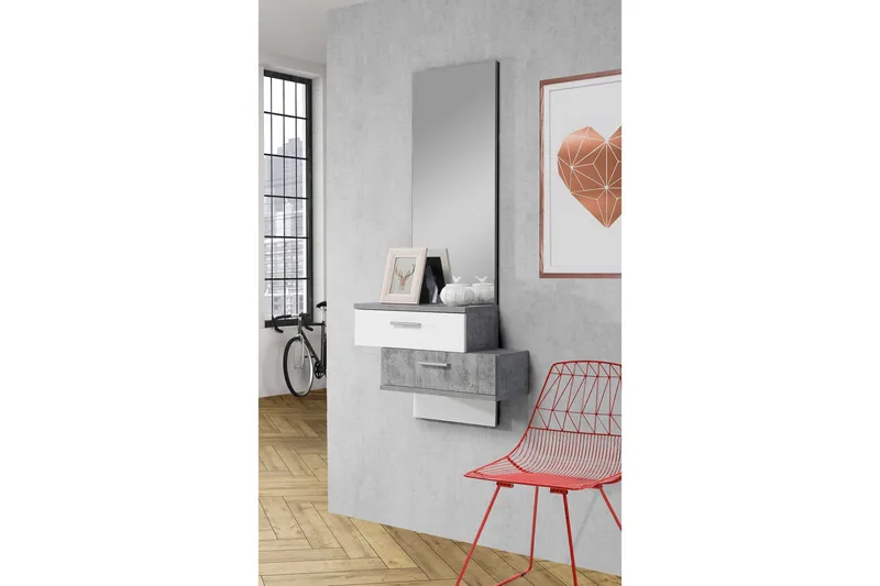 Moncerat Entremøbel 75x157 cm - Hvit - Møbler - Gangmøbler - Møbelsett til gang & entre