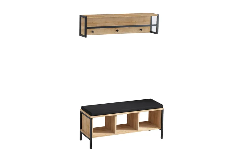 Redeby Hallmøbelsett - Brun - Møbler - Gangmøbler - Møbelsett til gang & entre