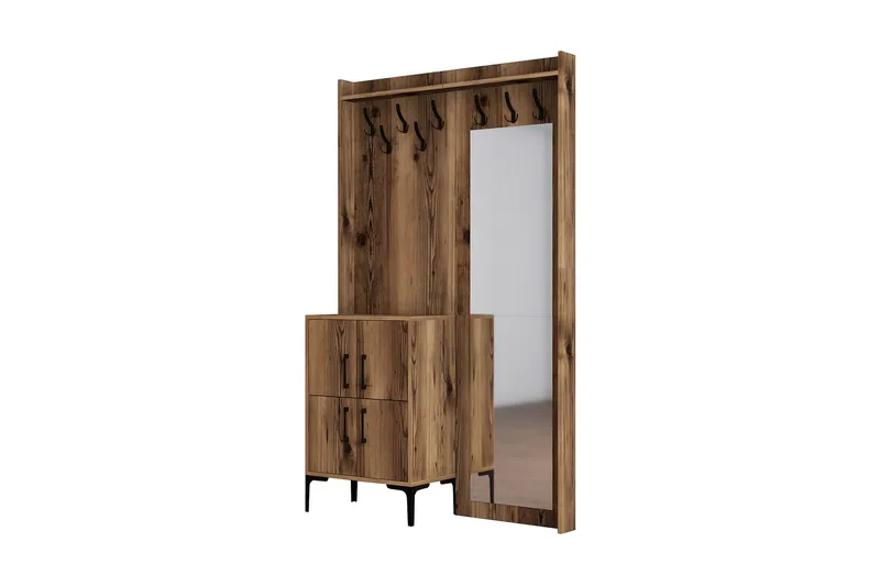 Retzow Gangmøbelsett 120 cm, Mørkebrun
