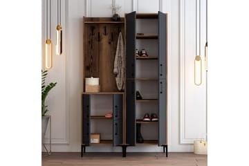Retzow Gangmøbelsett 120 cm - Mørkebrun/Antrasitt - Møbler - Gangmøbler - Møbelsett til gang & entre