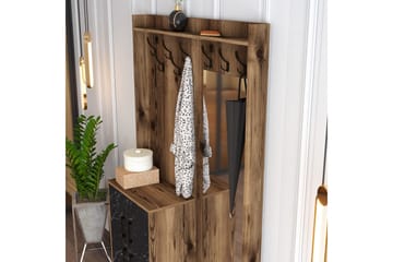 Retzow Gangmøbelsett 120 cm - Mørkebrun/Svart - Møbler - Gangmøbler - Møbelsett til gang & entre