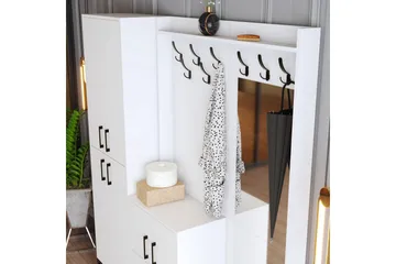 Retzow Hallmöbelset 35x180 cm - Hvit - Møbler - Gangmøbler - Møbelsett til gang & entre