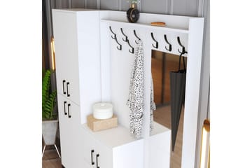 Retzow Hallmöbelset 35x180 cm - Hvit - Møbler - Gangmøbler - Møbelsett til gang & entre