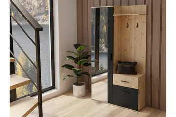 Rosehall Hallmöbelset 97x30 cm 195x Black - Møbler - Gangmøbler - Møbelsett til gang & entre