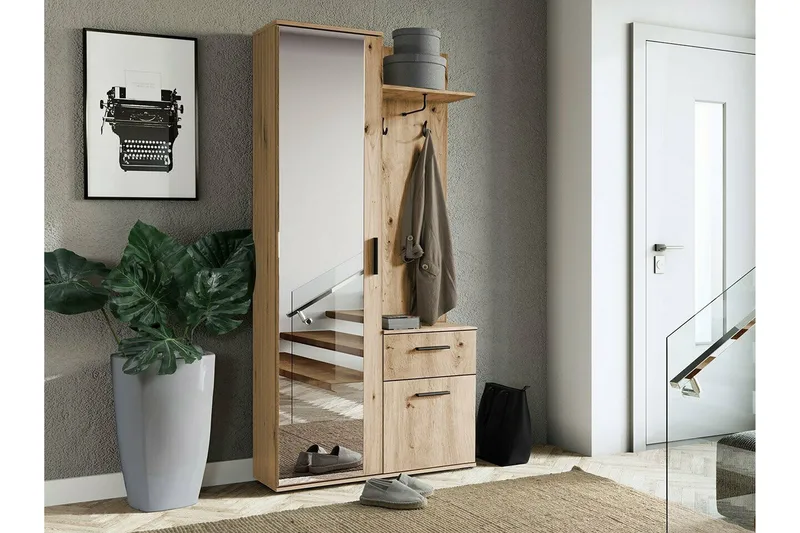 Rosehall Hallmöbelset 97x30 cm 195x Brown - Møbler - Gangmøbler - Møbelsett til gang & entre