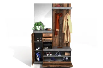 Samekia Garderobe 120 cm - Møbler - Gangmøbler - Møbelsett til gang & entre