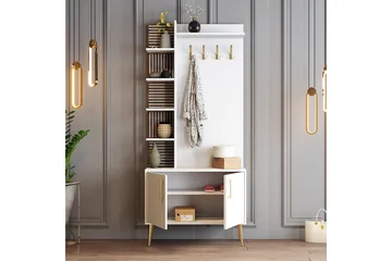 Schmida Gangmøbelsett - Gull/Hvit - Møbler - Gangmøbler - Møbelsett til gang & entre