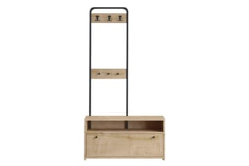 Orlis Entrémøbelsett - Valnøtt/Sort - Møbler - Gangmøbler - Møbelsett til gang & entre