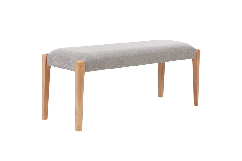 Polstret benk Elyria Grå/lyst tre, Grå/lyst tre