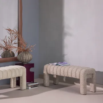 Polstret benk Frex 110 cm - Brun - Møbler - Gangmøbler - Gangbenk