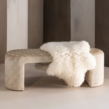 Polstret benk Jacob 130 cm - Natur - Møbler - Gangmøbler - Gangbenk