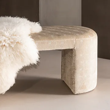 Polstret benk Jacob 130 cm - Natur - Møbler - Gangmøbler - Gangbenk