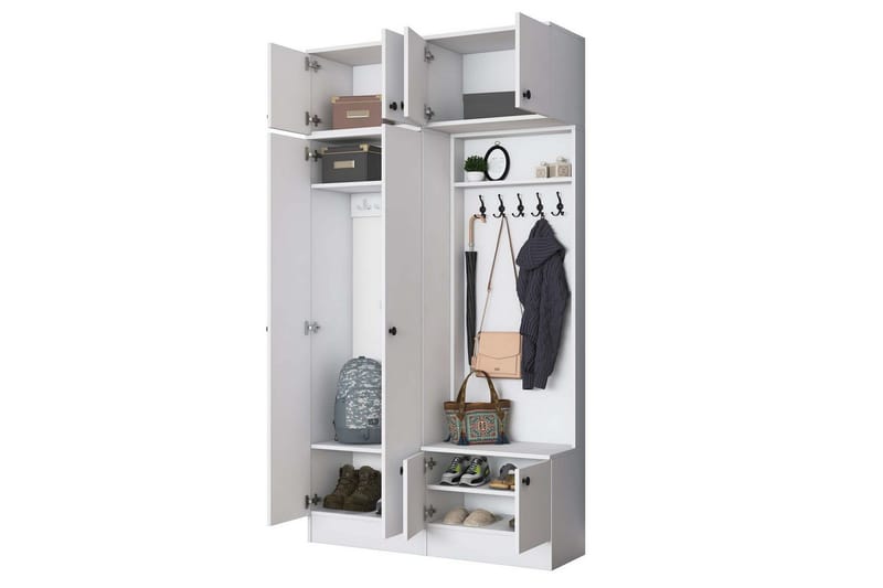 Quorra Entrémøbelsett - Hvit - Møbler - Gangmøbler - Møbelsett til gang & entre