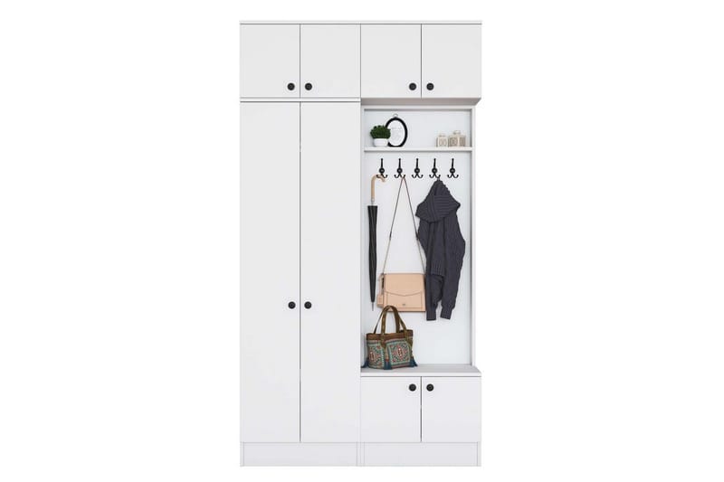 Quorra Entrémøbelsett - Hvit - Møbler - Gangmøbler - Møbelsett til gang & entre