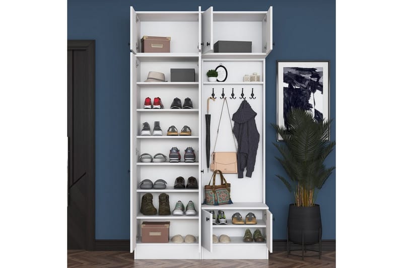 Quorra Entrémøbelsett - Hvit - Møbler - Gangmøbler - Møbelsett til gang & entre