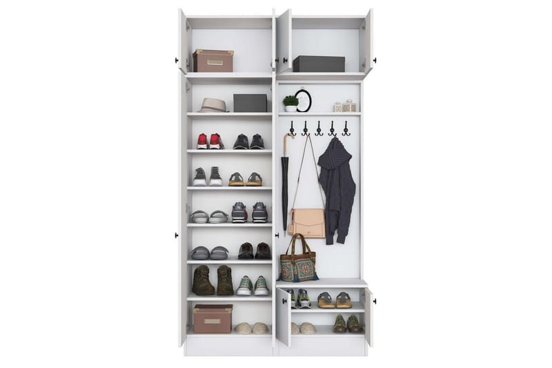 Quorra Entrémøbelsett - Hvit - Møbler - Gangmøbler - Møbelsett til gang & entre