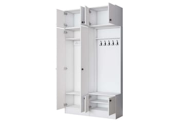 Quorra Entrémøbelsett - Hvit - Møbler - Gangmøbler - Møbelsett til gang & entre