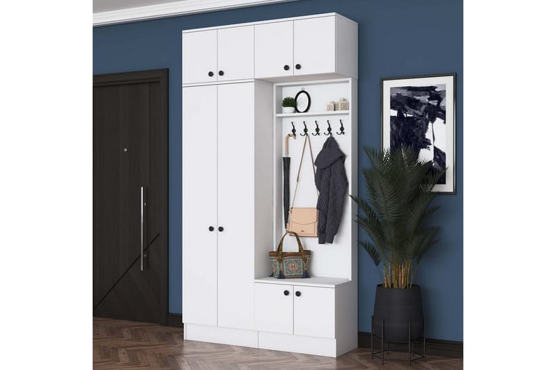 Quorra Entrémøbelsett - Hvit - Møbler - Gangmøbler - Møbelsett til gang & entre