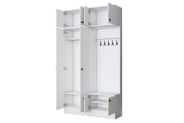 Quorra Entrémøbelsett - Hvit - Møbler - Gangmøbler - Møbelsett til gang & entre