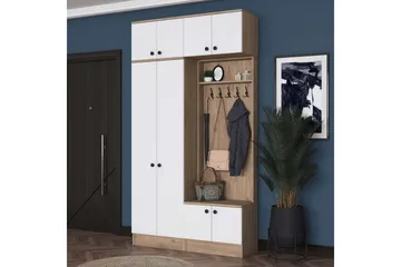 Quorra Entrémøbelsett - Valnøtt/Hvit - Møbler - Gangmøbler - Møbelsett til gang & entre