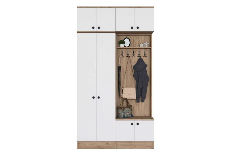 Quorra Entrémøbelsett, Valnøtt/Hvit