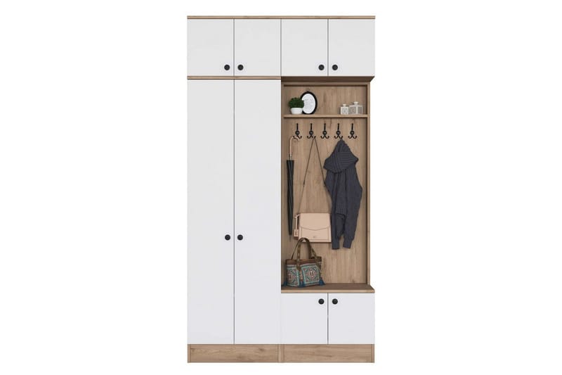 Quorra Entrémøbelsett, Valnøtt/Hvit