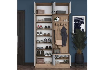 Quorra Entrémøbelsett - Valnøtt/Hvit - Møbler - Gangmøbler - Møbelsett til gang & entre