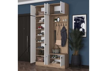 Quorra Entrémøbelsett - Valnøtt/Hvit - Møbler - Gangmøbler - Møbelsett til gang & entre