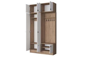 Quorra Entrémøbelsett - Valnøtt/Hvit - Møbler - Gangmøbler - Møbelsett til gang & entre