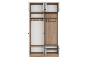 Quorra Entrémøbelsett - Valnøtt/Hvit - Møbler - Gangmøbler - Møbelsett til gang & entre