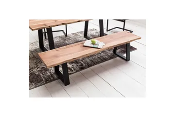 Spisestuebenk Wohnling Heltre tre kant med metallben landstil Uten ryggstøtte, 160 cm - Uten ryggstøtte, 160 cm - Møbler - Gangmøbler - Gangbenk