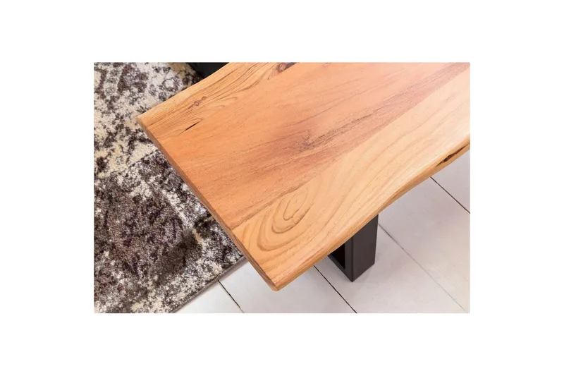 Spisestuebenk Wohnling Heltre tre kant med metallben landstil Uten ryggstøtte, 160 cm - Uten ryggstøtte, 160 cm - Møbler - Gangmøbler - Gangbenk