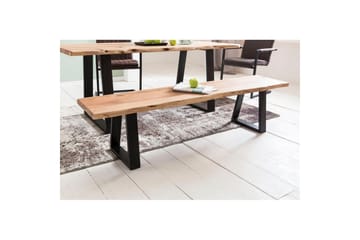 Spisestuebenk Wohnling Heltre tre kant med metallben landstil Uten ryggstøtte, 180 cm - Uten ryggstøtte, 180 cm - Møbler - Bord - Spisebord & kjøkkenbord