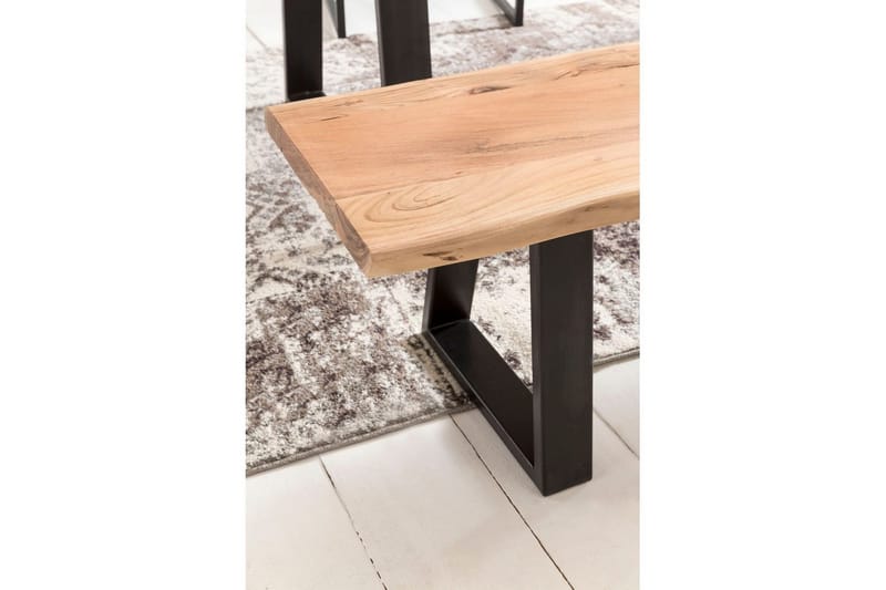 Spisestuebenk Wohnling Heltre tre kant med metallben landstil Uten ryggstøtte, 180 cm - Uten ryggstøtte, 180 cm - Møbler - Bord - Spisebord & kjøkkenbord